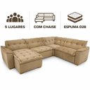 Ver imagem 3 de Sofá de Canto Premium 5 Lugares Chaise Bege Inovaflex