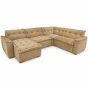 Ver imagem 2 de Sofá de Canto Premium 5 Lugares Chaise Bege Inovaflex
