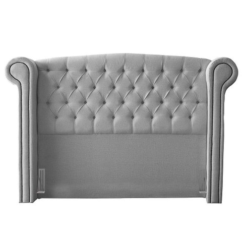 Cabeceira King Size Adelle 195cm C/ Frame Cinza
