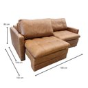 Ver imagem 4 de Sofá de Couro Legítimo Retrátil e Reclinável Cannes 180 Cm