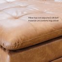 Ver imagem 6 de Sofá-Cama Retrátil e Reclinável Couro Legítimo 2 Lugares 180cm Cannes Camel