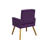 Poltrona Cadeira Estofada Decorativa Camila Recepção Suede Roxo - Incasa Decor - 5