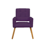 Poltrona Cadeira Estofada Decorativa Camila Recepção Suede Roxo - Incasa Decor - 3