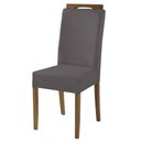 Ver imagem 4 de Kit 2 Cadeiras Sala de Jantar Estofadas D-28 100% Madeira Heloísa Suede Cinza