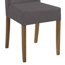 Ver imagem 3 de Kit 2 Cadeiras Sala de Jantar Estofadas D-28 100% Madeira Heloísa Suede Cinza