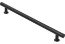 Ver imagem 1 de Puxador Para Porta Preto Fosco Tubular 20cm - 1 Lado Só