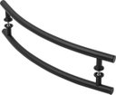 Ver imagem 1 de Puxador De Porta Tubular Curvo Lateral Preto 1.20 Metro