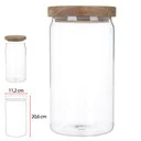 Ver imagem 1 de Pote Vidro Borossilicato 1500ml com Tampa de Madeira Acacia