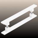 Ver imagem 3 de Puxador De Porta Pivotante Barra Chata Duplo Branco 30cm