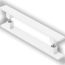 Ver imagem 1 de Puxador De Porta Pivotante Barra Chata Duplo Branco 30cm