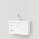 Ver imagem 2 de Gabinete de Banheiro Armário com Gavetas Toucador Prisma Montado Fimap Branco