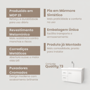 Ver imagem 6 de Gabinete de Banheiro Armário com Gavetas Toucador Prisma Montado Fimap Branco