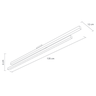 Luminária Plafon Linear Duplo Led 72w 120cm Bivolt:preto - Luz Branco Frio 6500k/110v/220v - 4