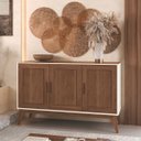 Ver imagem 2 de Buffet Aparador Organizador Sierra 3 Portas 130cm:nogueira