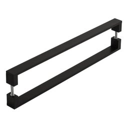 Puxador De Porta Pivotante Alumínio Inoxidável Preto 40cm - 2