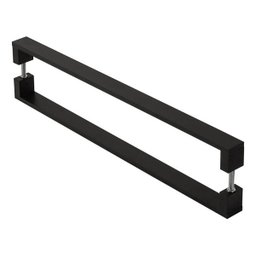 Puxador De Porta Pivotante Alumínio Inoxidável Preto 40cm - 1