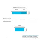 Ver imagem 3 de Armário de Cozinha Compacta 3 Peças sem Tampo Safira Luciane Móveis
