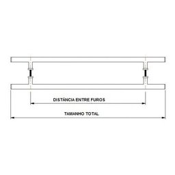Puxador De Porta Redondo Para Vidro E Madeira 40cm - 2