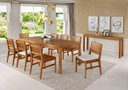 Ver imagem 2 de Conjunto Mesa Jantar Tampo Madeira + 4 Cadeiras Salvador Assento Madeira - 60475