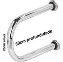 Ver imagem 3 de Kit Barra De Apoio Lateral Para Lavatório 30cm Nrb9050