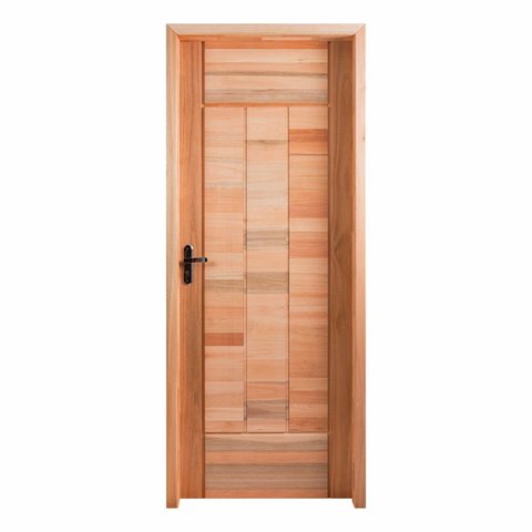 Kit Porta Pronta Maciça de Eucalipto 214x89x14cm PM97 Abertura Direita Cruzeiro Portas