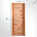 Ver imagem 2 de Kit Porta Pronta Maciça de Eucalipto 214x89x14cm PM97 Abertura Direita Cruzeiro Portas