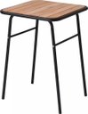 Ver imagem 3 de Mesa Preta Pequena para Cozinha de Apartamento Tampo Madeira