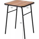 Ver imagem 2 de Mesa Preta Pequena para Cozinha de Apartamento Tampo Madeira