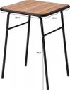 Ver imagem 2 de Mesa Preta Pequena para Cozinha de Apartamento Tampo Madeira