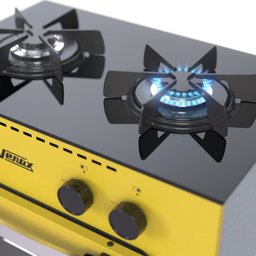 FOGÃO 2 BOCAS VENAX MINI COOK AMARELO GAS GLP - 3