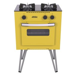 FOGÃO 2 BOCAS VENAX MINI COOK AMARELO GAS GLP - 1