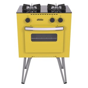 FOGÃO 2 BOCAS VENAX MINI COOK AMARELO GAS GLP