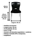 Ver imagem 3 de Cadeiras Bistrô Plástico Pés Alumínio:Amarela