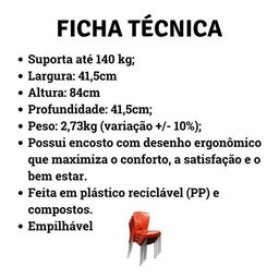 Cadeiras Bistrô Plástico Pés Alumínio:Amarela - 20