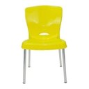 Ver imagem 2 de Cadeiras Bistrô Plástico Pés Alumínio:Amarela