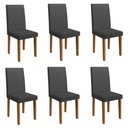 Ver imagem 1 de Kit 6 Cadeiras de Jantar Estofadas 43,5cm Multimóveis CR50220