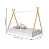 Cama Infantil com Colchão Cabana Montessoriana Branco J&A - 3