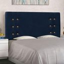 Ver imagem 4 de Cabeceira King 1,95m Genova Suede Azul Marinho