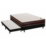 Cama Box C/auxiliar Casal: Colchão Ortopédico Ortobom Exclusive + Base Crc Courano Black(138x188) - 1