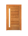 Ver imagem 1 de Porta Angelim Maciça Com Visor 215 (A) X 0,97 (L) Batente 14cm Fech/ Externa e Puxador 60 cm