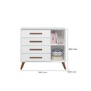 Ver imagem 2 de Comoda Sapateira Infantil 1 Porta 4 Gavetas Branco 3825 Qmovi
