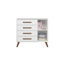 Ver imagem 3 de Comoda Sapateira Infantil 1 Porta 4 Gavetas Branco 3825 Qmovi