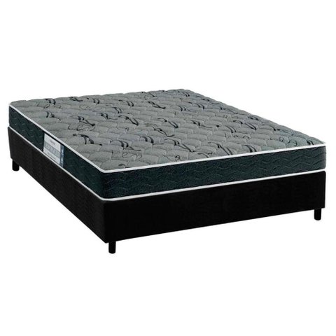 Cama Box Casal: Colchão Espuma D33 Probel ProDormir Advanced Mega Resistente + Base CRC Suede