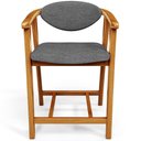 Ver imagem 5 de Banqueta Baixa para Cozinha Sala de Jantar Bancada Cecília L02 Linho Cinza Escuro - Lyam Decor