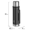 Ver imagem 3 de Garrafa Térmica 1 Litro Preta Electrolux - Sense To Go