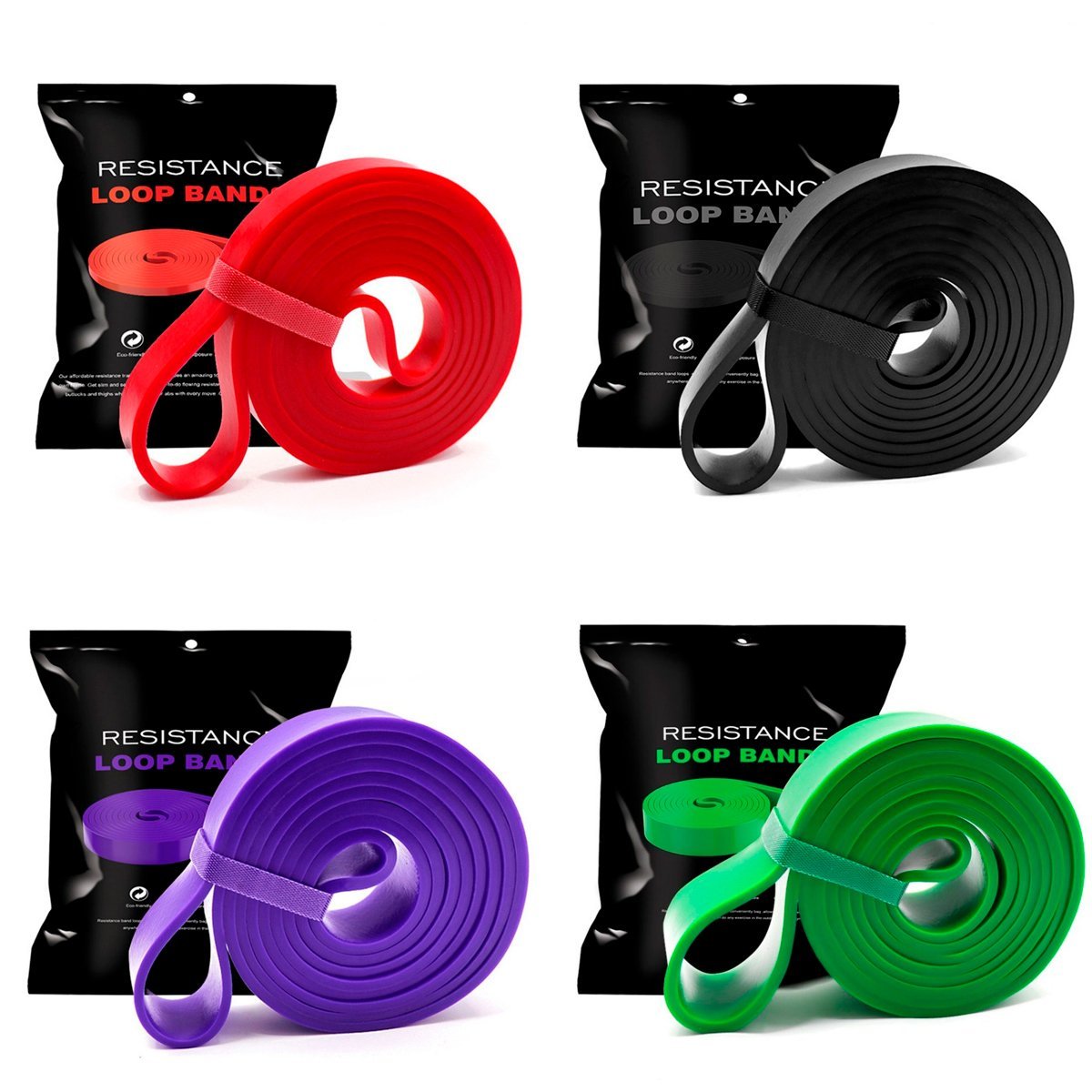 Kit 4 Faixas SuperBand Elastico Borracha Forte CrossTraining - 2