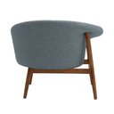 Ver imagem 5 de Poltrona Decorativa Yumi Base Madeira Braço Direito Bouclé Azul Claro - Nexta Casa