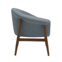 Ver imagem 4 de Poltrona Decorativa Yumi Base Madeira Braço Direito Bouclé Azul Claro - Nexta Casa