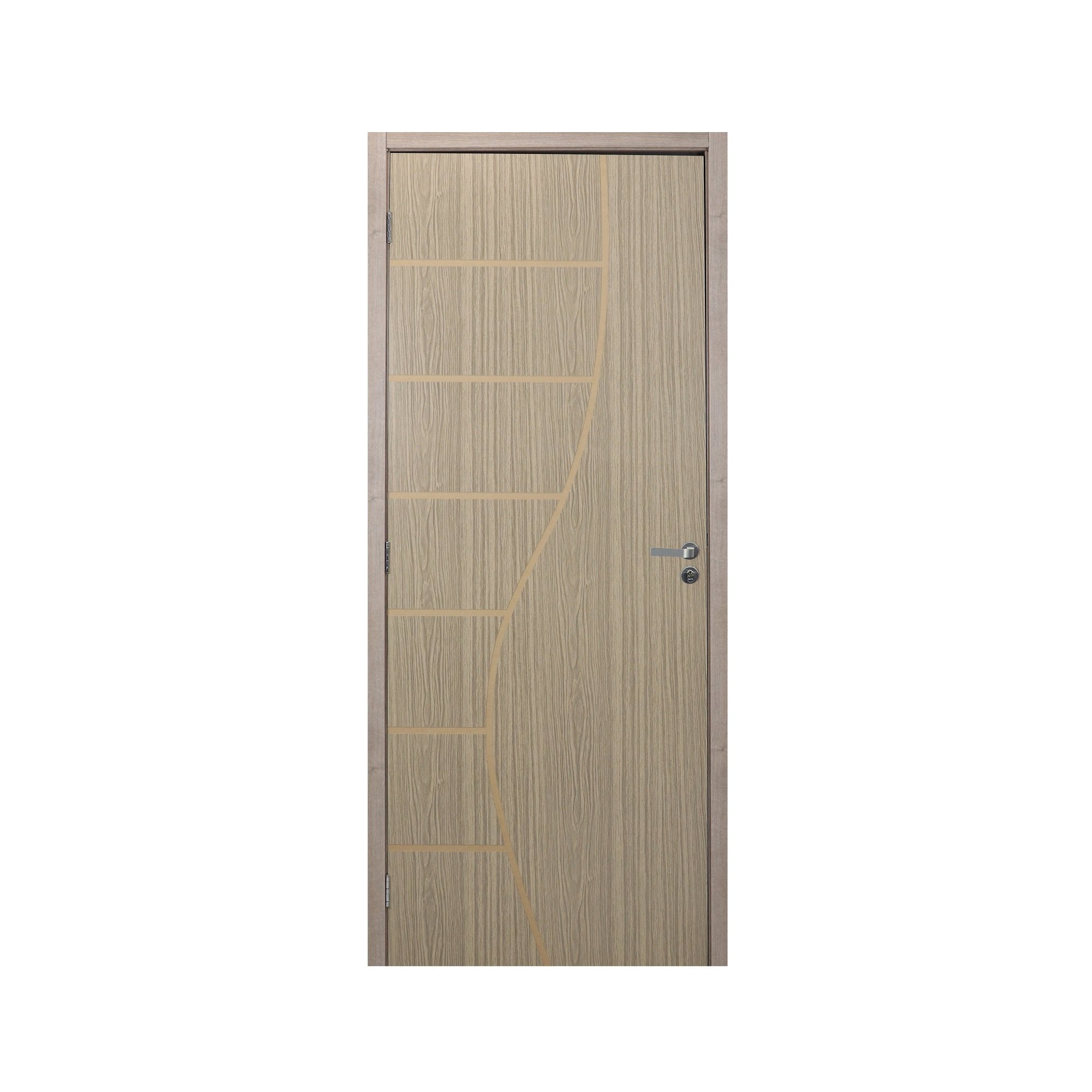 Kit Porta de Madeira Decorada 215x64cm com Batente de MDF Ultra 12cm Cantareira MGM - 3