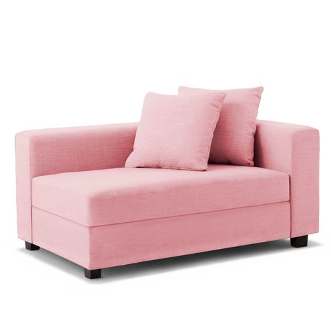 Recamier Divã Aspen 1,40m Corino Rosa Bebe - Inova Decorações 